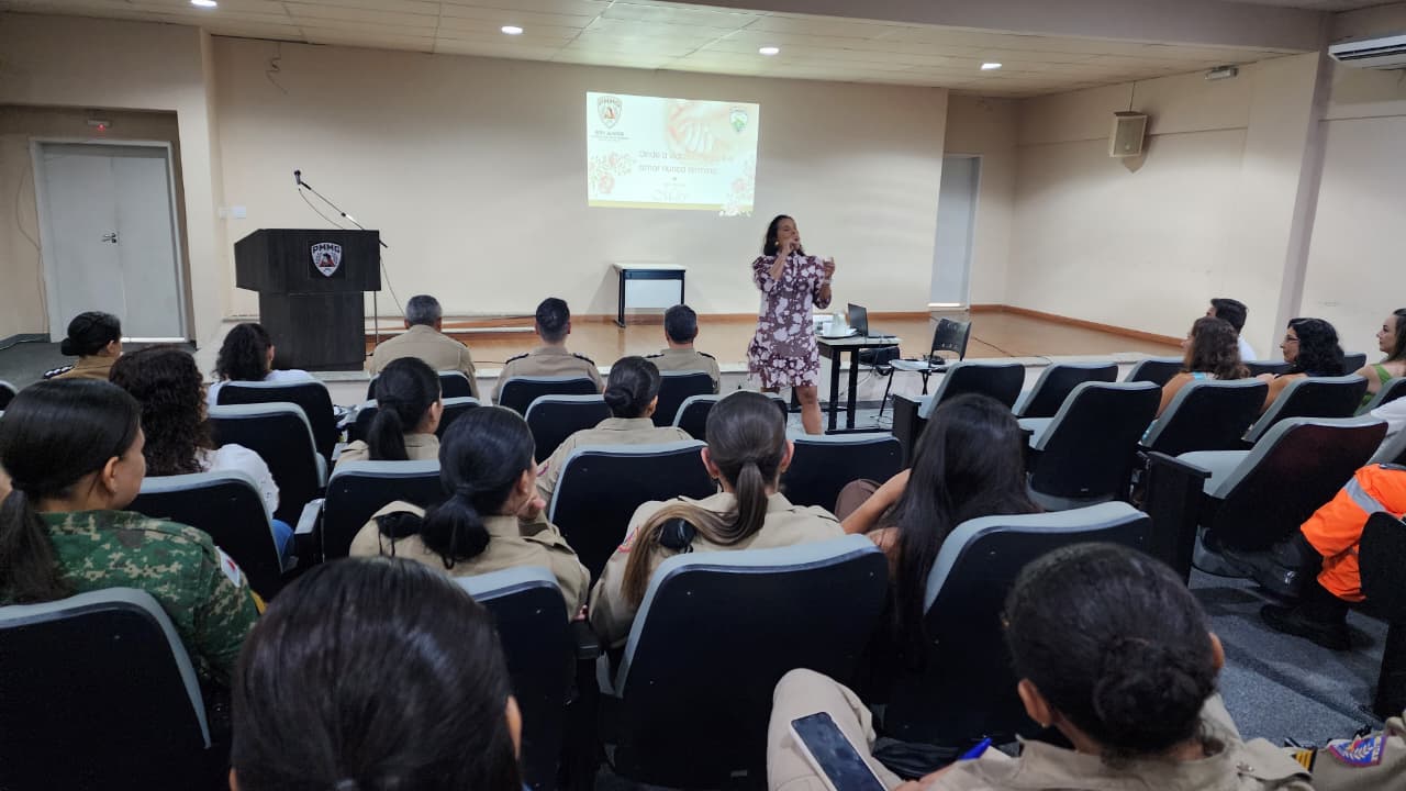 Palestra de prevenção à violência para público institucional